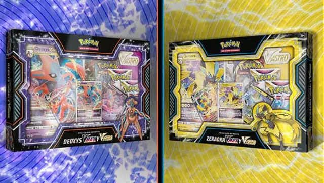 Comprar Pokemon TCG Caja Colección Combate VMax y V-Astro Zeraora/Deoxys Display Español Estándar