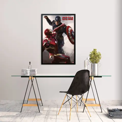 Comprar Poster Captain America Civil War Cap Vs Iron Man 