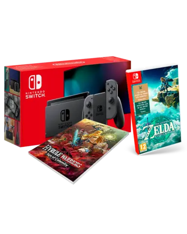 Nintendo Switch JoyCon Gris + The Legend of Zelda: Tears of the Kingdom