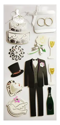 Comprar Pegatinas Sceny Scrap & Deco Boda El Relieve 