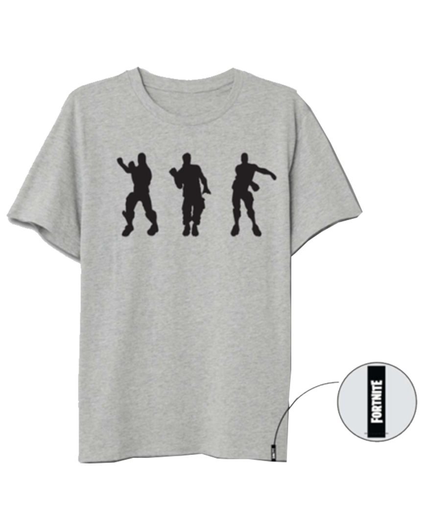 Camiseta floss dance fortnite gris talla m