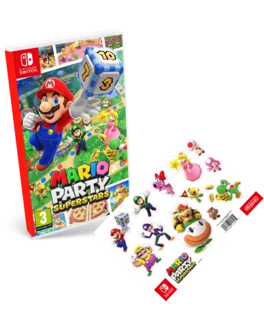 Comprar Mario Party Superstars + Set de Pegatinas Mario Party Superstars Switch Pack Stickers
