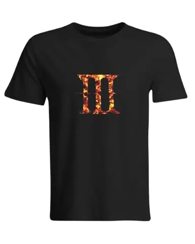 Camiseta Negra Fuego Dark Souls 3 Talla XL