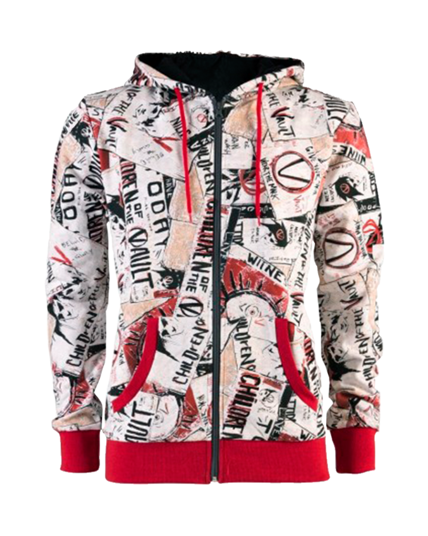 Borderlands 3 ""propaganda"" cut & sew zipper hoodie m