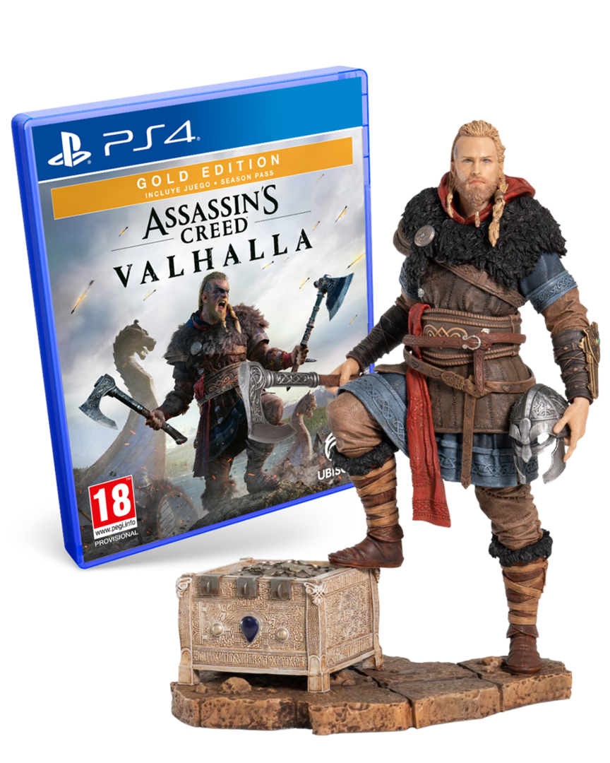 Assassin's creed valhalla edición gold + figura eivor matalobos