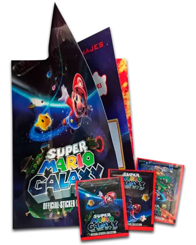 Albúm Super Mario Galaxy + 3 Sobres de Pegatinas Super Mario Galaxy