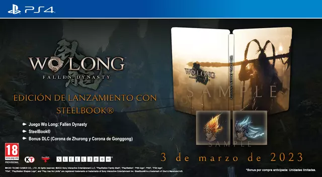 Comprar Wo Long: Fallen Dynasty Edición de Lanzamiento Steelbook PS4 Limitada