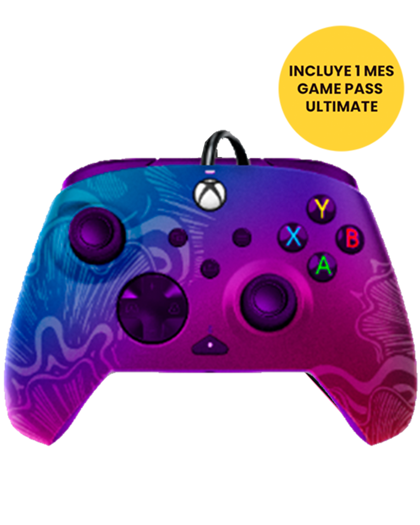 Mando Fade Rematch Púrpura con Cable Licenciado