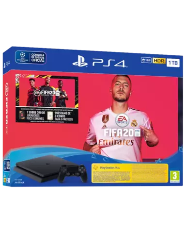 Comprar PS4 Consola Slim 1TB + FIFA 20 + Sobre Oro + PS Plus 14 Días PS4