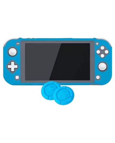 Comprar Carcasa de Silicona Azul + 2 Grips para Nintendo Switch Lite Switch
