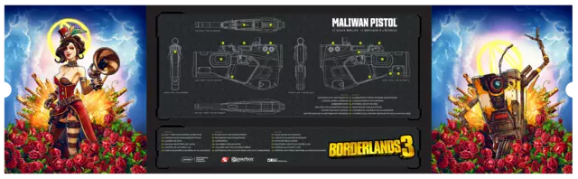 Comprar Pistola Maliwan Réplica 1:1 (43 cm) + Borderlands 3 PS4