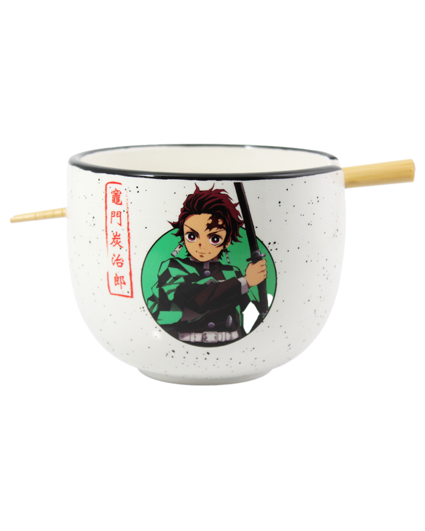 Bol de ramen con palillos tanjiro demon slayer 414 ml