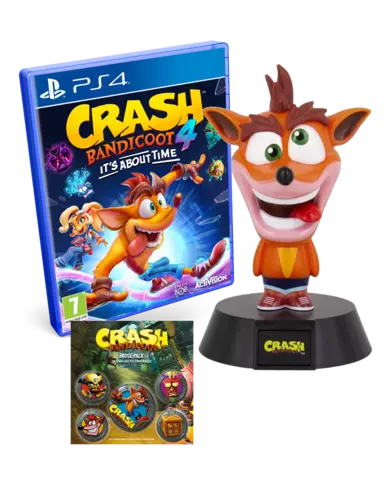 Comprar Crash Bandicoot 4: It's About Time + Lámpara 3D Crash Bandicoot + Set de 5 Chapas Crash Bandicoot  PS4 Pack Lámpara Crash