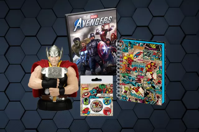 Pack Marvel's Avengers + Busto Thor