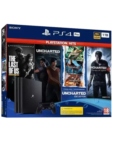 Comprar PS4 Pro 1TB + The Last of Us Remasterizado + Colección Completa Uncharted PS4