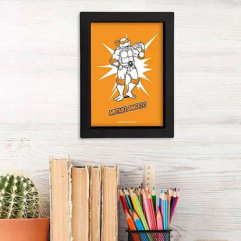 Comprar Cuadro Michelangelo Teenage Mutant Ninja Turtles Frame Kraft Edición POP 15x20cm  Cuadro TMNT