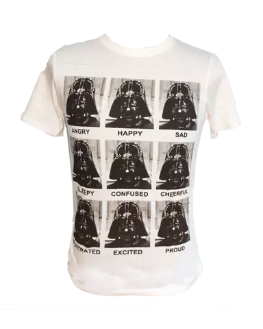 Camiseta Blanca Dark Vader Expressions Star Wars Talla S