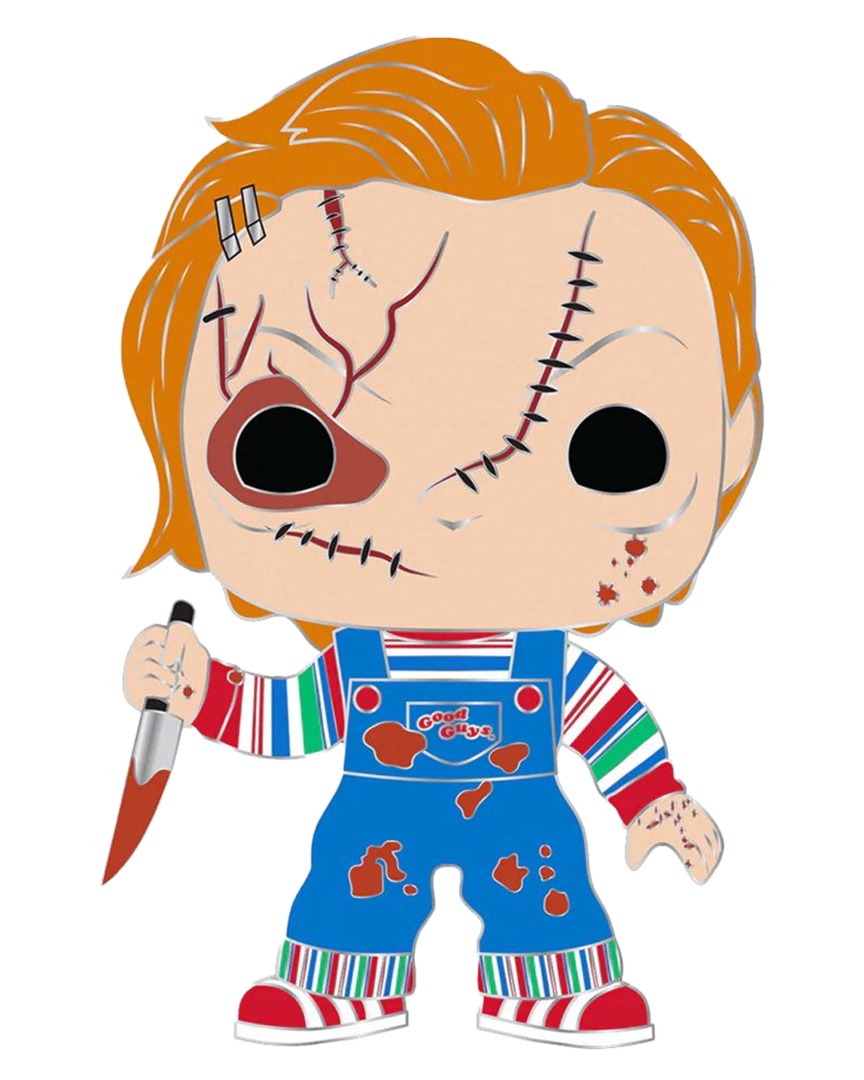 Pin/chapa esmaltada pop! chucky 10 cm