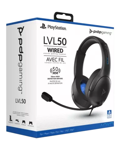 Comprar Auriculares Gaming LVL50 con Cable Negro - PS4, PS5, Auriculares