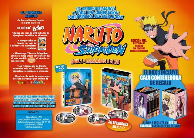 Comprar Naruto Shippuden Box 1 Episodios 1 a 30 + Caja Contenedora Edición Blu-ray Estándar Blu-ray