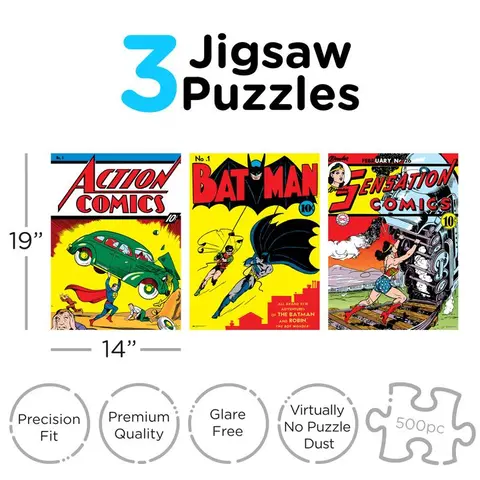 Comprar Set De 3 Puzzles 500 Piezas DC Comics 
