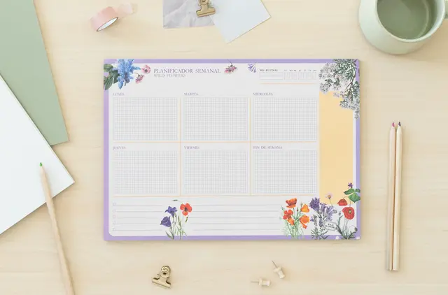 Comprar Bloc Planificador Semanal A4 Wild Flowers Español 