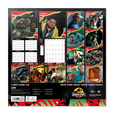 Comprar Calendario 2024 30X30 Jurassic Park 