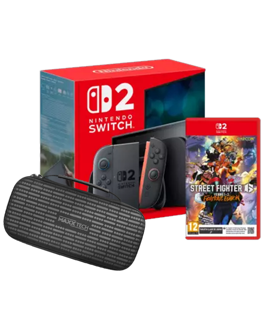 Nintendo Switch 2 + Street Fighter 6: Year 1-2 Edición Fighters + Funda Hyper Sentinel