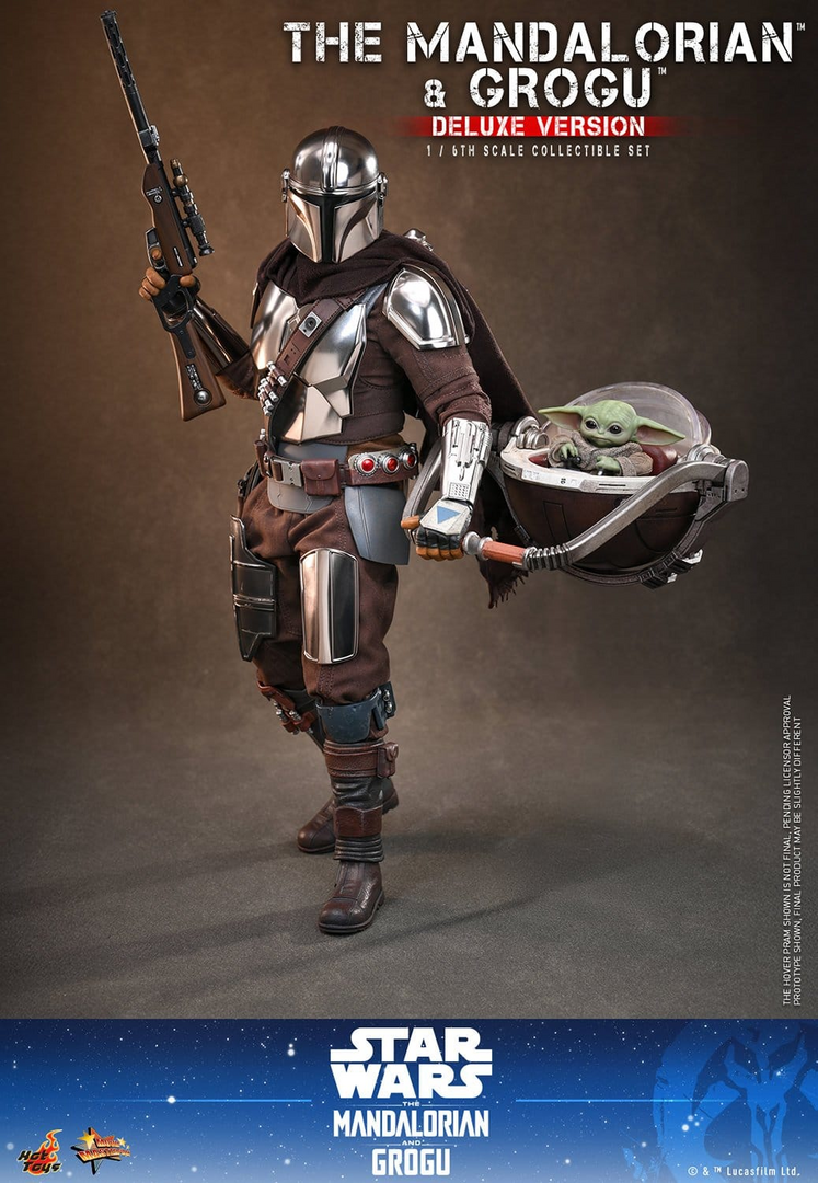 Figura mandalorian and grogu star wars: the mandalorian & grogu deluxe ver 1/6 hot toys