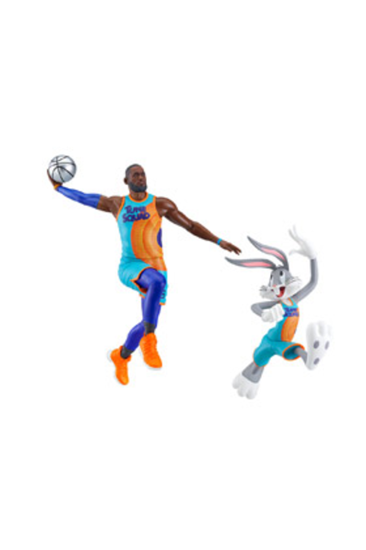 Conjunto de figuras lebron james 15 cm & bugs bunny 12 cm set space jam: a new legacy pop up parade