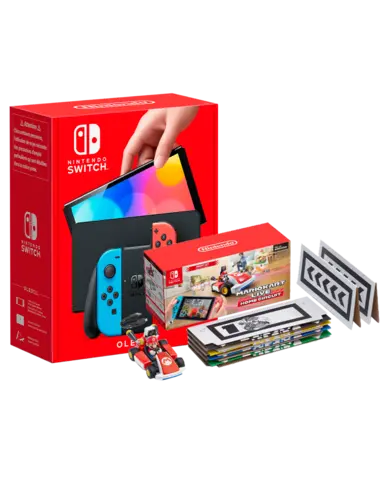 Nintendo Switch Modelo OLED (Roja/Azul) + Mario Kart Live: Home Circuit Edición Mario 