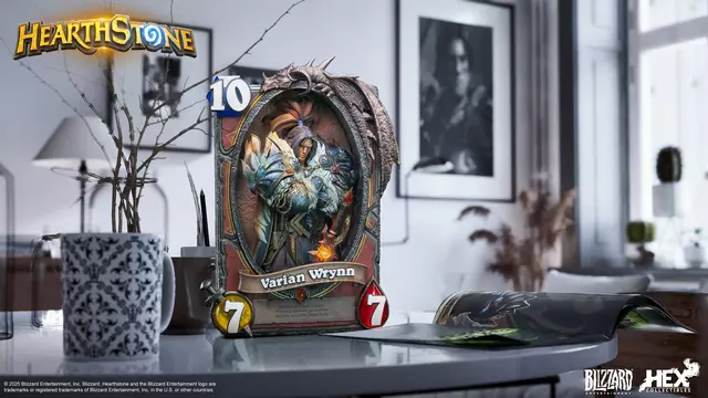 Reservar Figura Varian Wrynn World of Warcraft Hearthstone 3D Art Frame HEX Collectibles Figuras Estándar