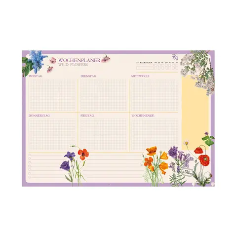 Comprar Bloc Planificador Semanal A4 Wild Flowers Aleman 