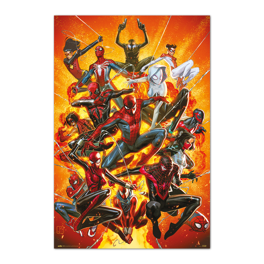 Grupo Erik Póster Marvel Spider Man, Spider Geddon 1 - Lamina Decorativa Marvel/Póster Spiderman - Marvel Merchandising - Producto con Licencia Oficial