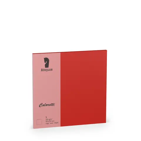 Comprar Tarjeta Doble 157X157 Coloretti 5 Unidades Rojo 