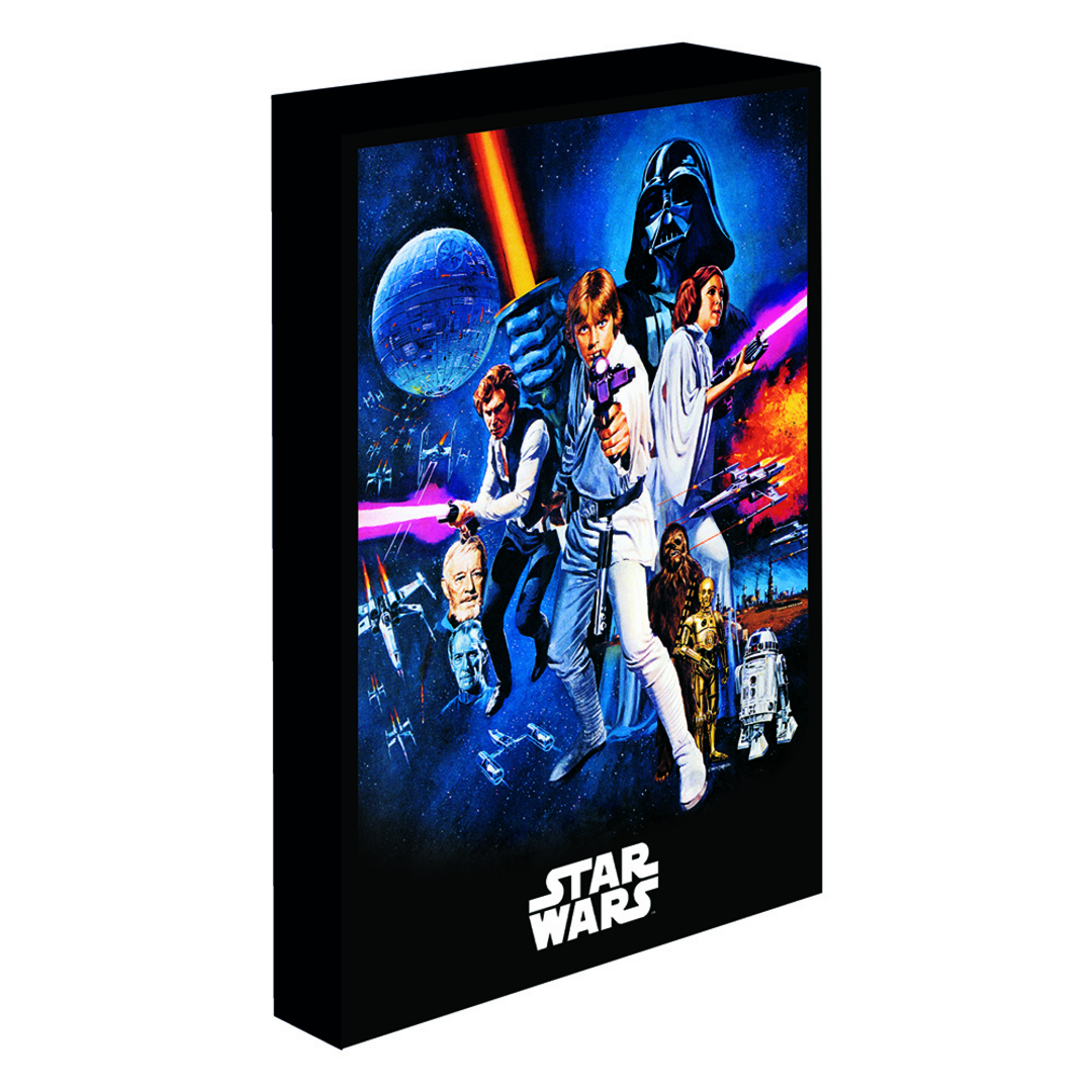 Star wars - lienzo con iluminación 30x40 cm a new hope