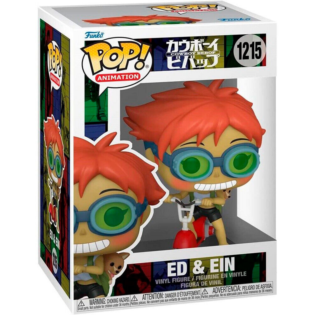 Funko POP! Animation: Cowboy Bebop - Edward Wong Hau Pepelu Tivrusky IV On Scooter With Ein - Figura de Vinilo Coleccionable - Idea de Regalo- Mercancia Oficial - Juguetes para Niños y Adultos