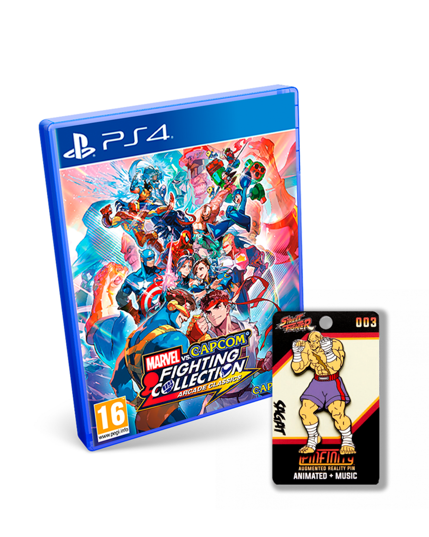 Marvel vs. Capcom Fighting Collection: Arcade Classics + Pin Sagat Street Fighter Oficial