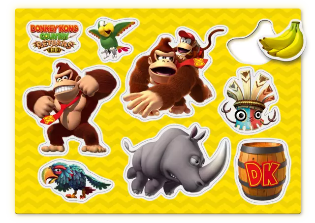 Set de Pegatinas Donkey Kong Country Returns HD