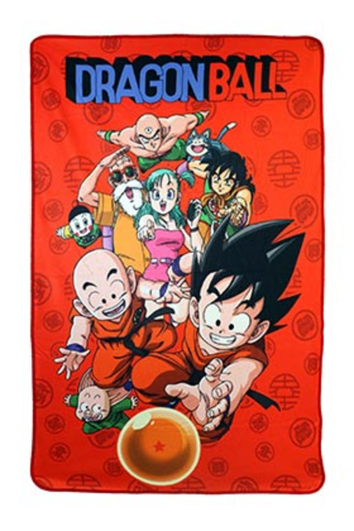 Personajes y bola dragon ball manta polar 100x150 cm