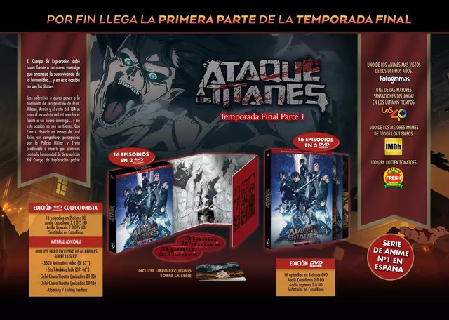 Comprar Ataque a los Titanes: La Temporada Final Parte 1 Edición Blu-ray Estándar Blu-ray