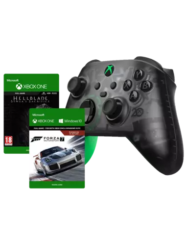 Comprar Mando Wireless Xbox Edición Especial 20º Aniversario + Forza Motorsport 7 + Hellbalde: Senua's Sacrifice - Xbox Series, Xbox One, Mando + 2 Juegos, Mandos, Oficial Microsoft