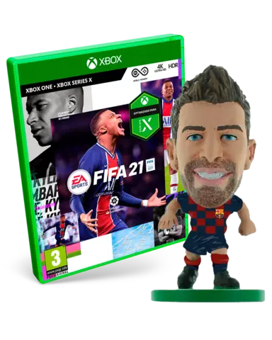 Comprar FIFA 21 + Figura Gerard Piqué SoccerStarz Xbox One Pack Piqué