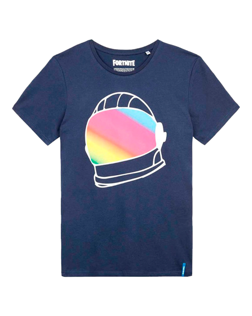Camiseta helmet blue fortnite talla m