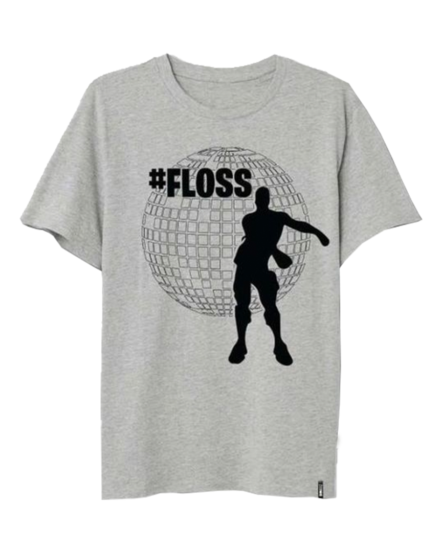 Camiseta floss dance fortnite gris talla l