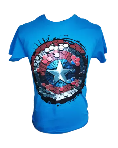 Comprar Camiseta Azul Marvel Escudo Capitán América Talla M Talla M