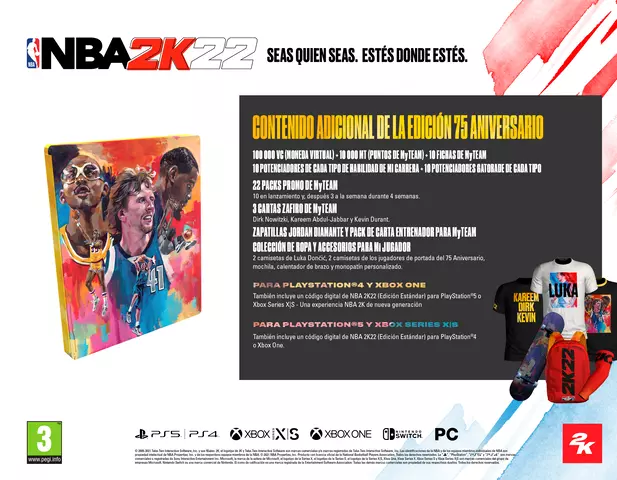 Comprar NBA 2K22 Edición 75th Anniversary Xbox One Limitada