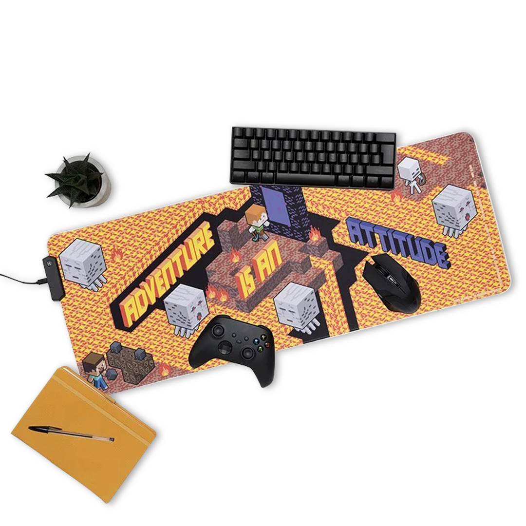 Minecraft light up desk mat
