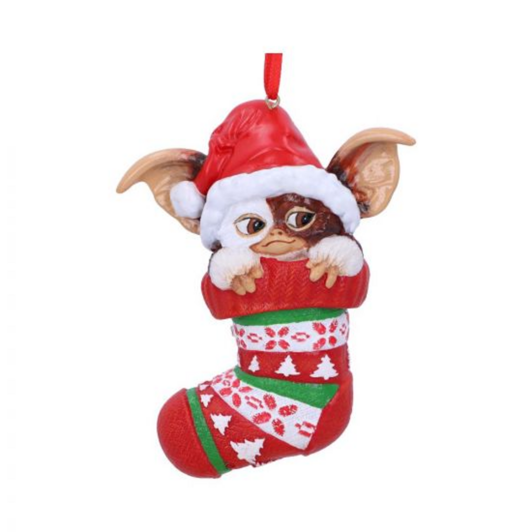 Gremlins gizmo in stocking hanging ornament 12cm