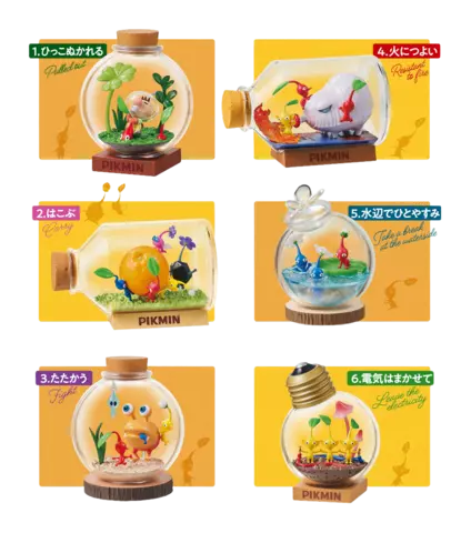 Pack 6 Minifiguras Pikmin Terrarium Re-Ment